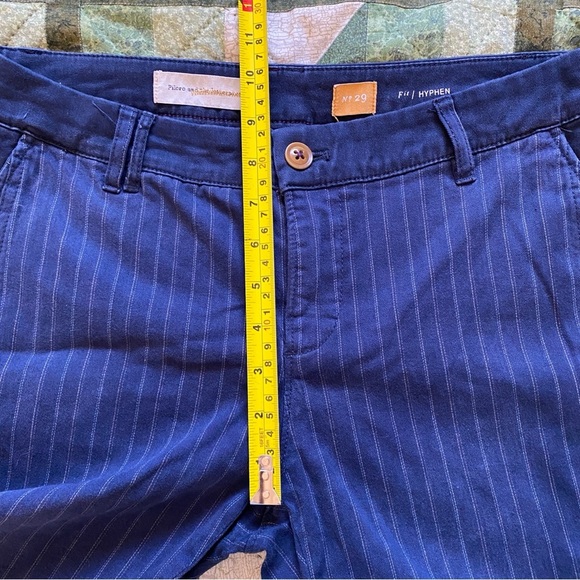 Anthropologie Pilcro Fit Hyphen Pants Size 29‎ Striped Blue Trouser Straight - Picture 8 of 11